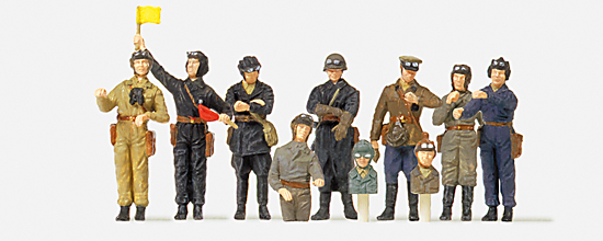 WWII Soviet tank crew (10 unpainted figures)<br /><a href='images/pictures/Preiser/16546.jpg' target='_blank'>Full size image</a>
